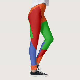 Legging Somente fundo da cor - azul vermelho verde