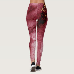 Legging Sonho, berinjela, roupa ativa flutuante de ouro