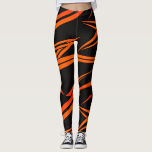 Legging sonho  Pernas de controlo em preto e laranja