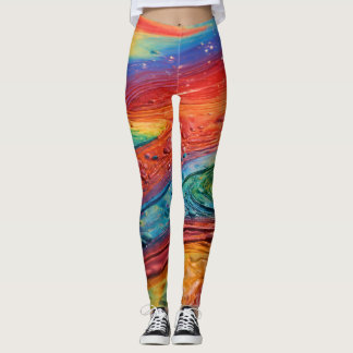 Legging "Sonhos Celestiais do Arco-Íris: Leggãos Estéticas