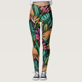 Legging Sonhos da Selva do Capivara Padrão de Superfície C