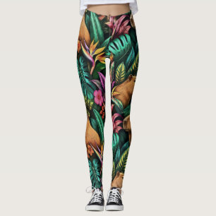 Legging Sonhos da Selva do Capivara Padrão de Superfície C