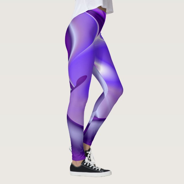 Legging Sonhos de Arco-Íris de Flor Roxo (Direita)