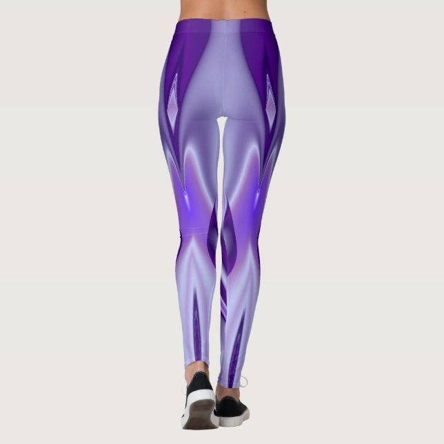 Legging Sonhos de Arco-Íris de Flor Roxo (Verso)