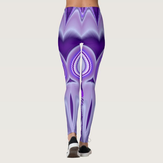 Legging Sonhos de Arco-Íris de Flor Roxo (Verso)