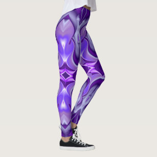 Legging Sonhos de Arco-Íris de Flor Roxo