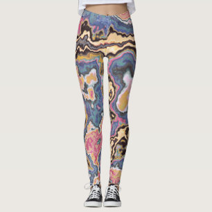 Legging Sonhos de Geodo de Mármore Pastel
