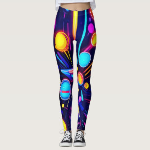 Legging Sonhos de Neon - Formas e Cores Psicodélicas
