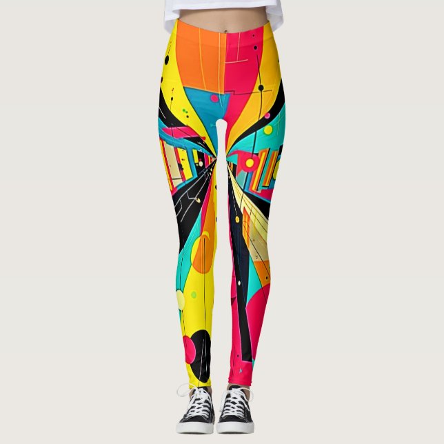 Legging Sonhos Vivos: Uma Odisseia Neon (Frente)