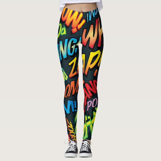 Legging Sons de Arte Pop de Quadrinhos (Frente)