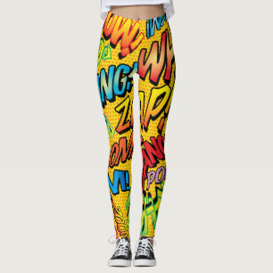 Legging Sons de Arte Pop de Quadrinhos
