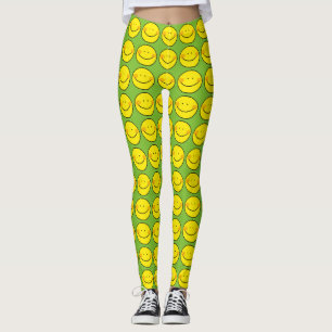 Legging sorriso amarelo feliz
