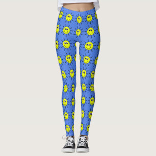 Legging Sorriso da luz do sol um sorriso amarelo do sol em