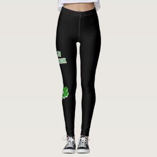 Legging Sorte das caneleiras pretas irlandesas