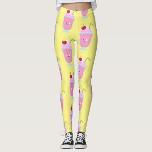 Legging sorvete de morango bonito desenho