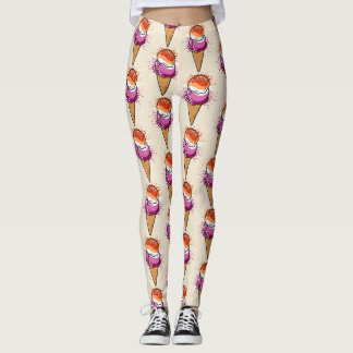Legging Sorvete de Sinalizador do Orgulho LGBT LGBT Lésbic