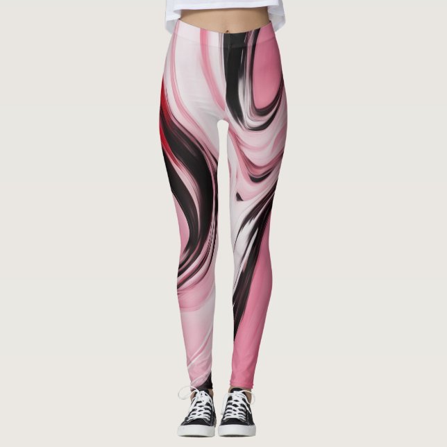 Legging Spandex cor-de-abstrato 20125 (Frente)