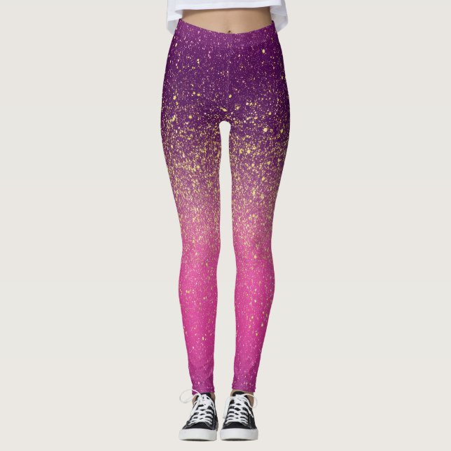 Legging Sparkle Ombre Pink Pattern  (Frente)
