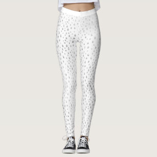 Legging Sparkly delicado branco das estrelas pequenas de