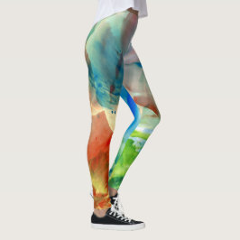 Legging Spatter abstrato reconfortante da pintura da