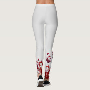 Legging Splatter sangrento com as mãos sangrentas que