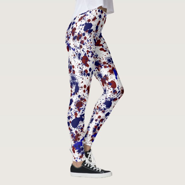 Legging Splatter - Vermelho e Azul (Direita)