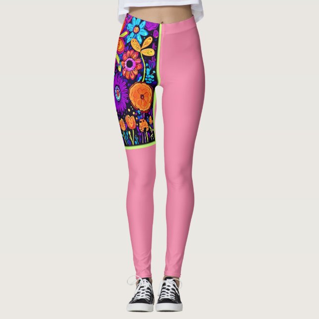 Legging Spooky Floral Art (Frente)