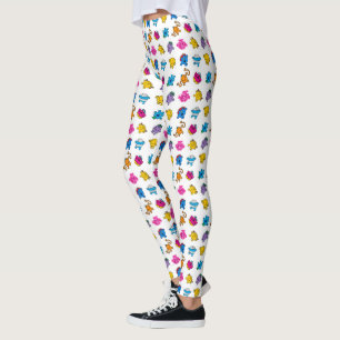 Legging Sr. Homem & teste padrão de néon de dança peque