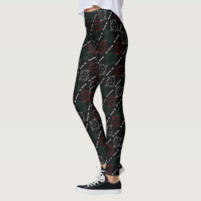 Legging Sr. Strong | Padrão vermelho, branco e verde (Esquerda)