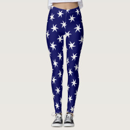 Legging Starfish branco do Marinho azul