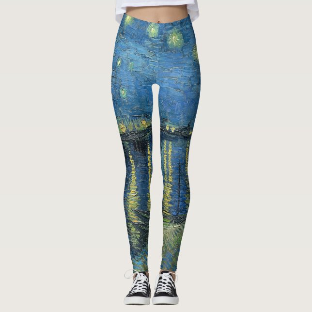 Legging Starry Night Over the Rhone Vincent Van Gogh (Frente)