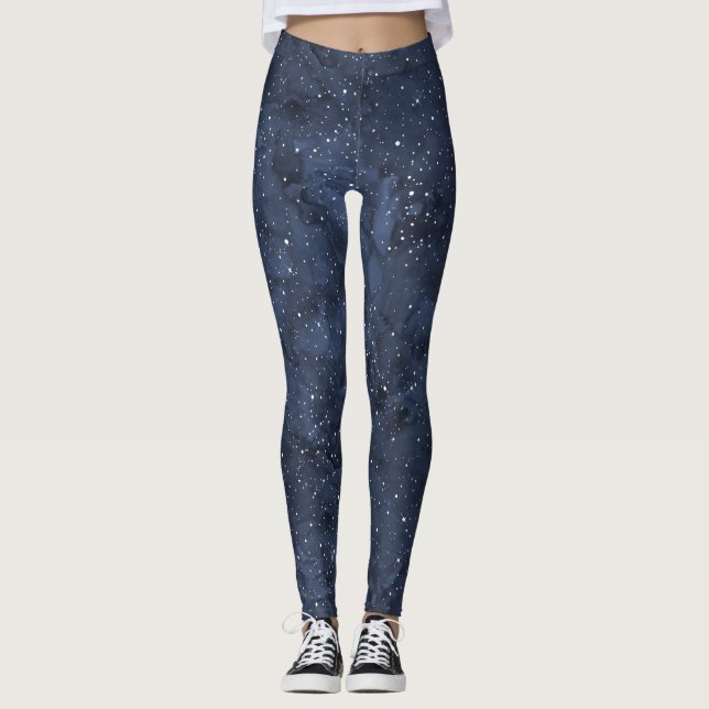 Legging Starry Night Watercolor Sky (Frente)