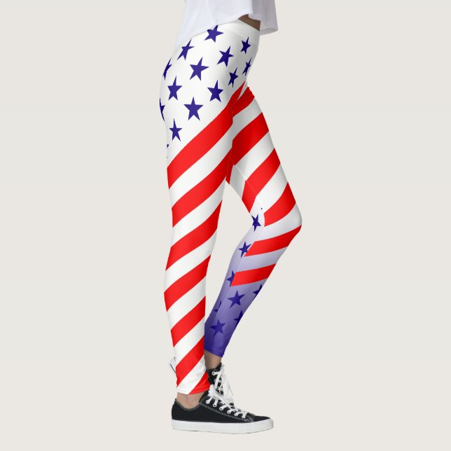 Legging Stars e Stripes Patrióticos dos EUA (Direita)