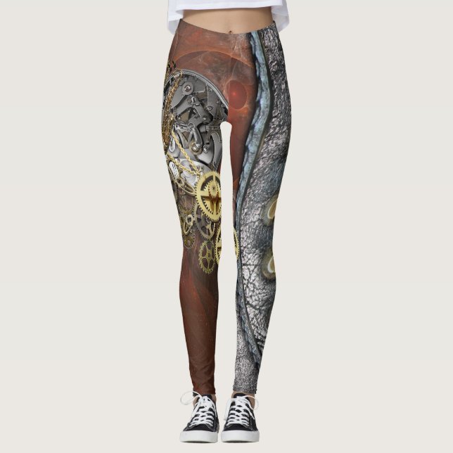 Legging Steampunk em couro (Frente)