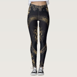 Legging Steampunk Victoria azul/preto