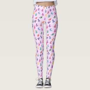 Legging Stickman Desativado A Divertir-Se!