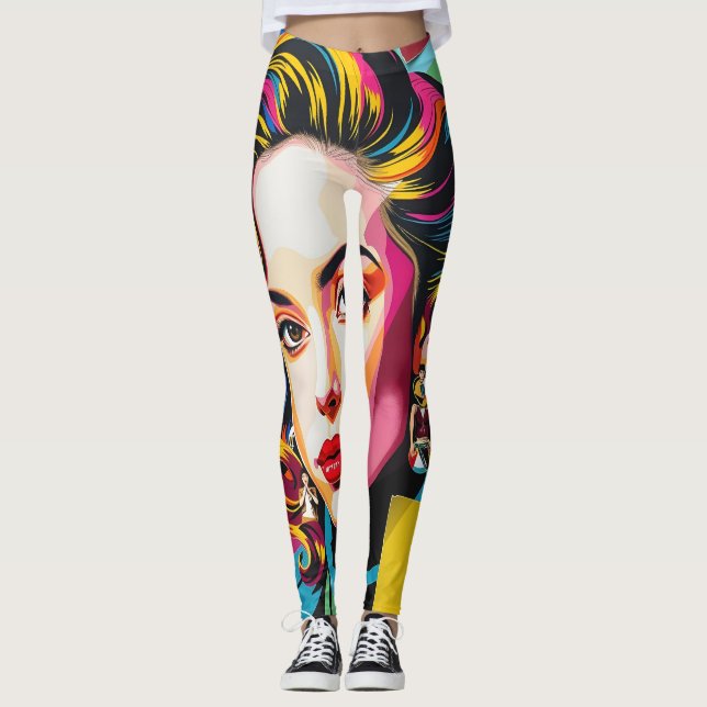 Legging “Strasha” - Colagem Pop Glamuroso Sonho (Frente)
