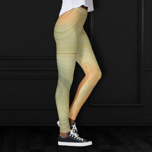 Legging Strata de ouro   Pessegueiro Laranja Verde Queimad