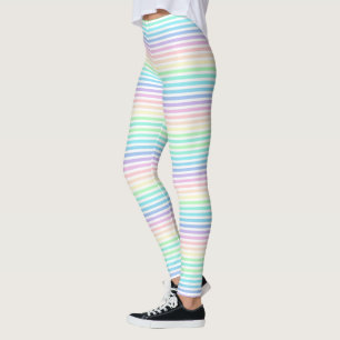 Legging Stripes Arco-Íris Pastel