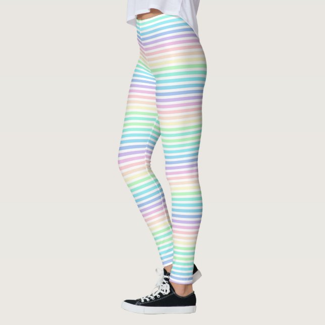 Legging Stripes Arco-Íris Pastel (Esquerda)