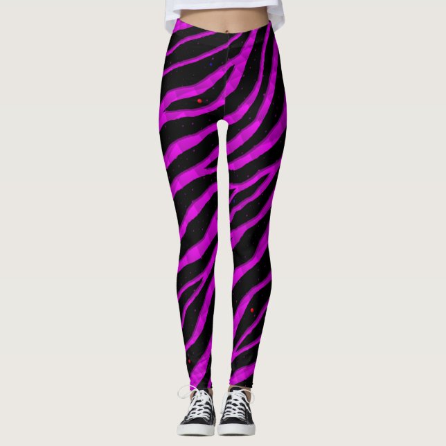 Legging Stripes de EspaçoTempo Espelhadas - Rosa (Frente)