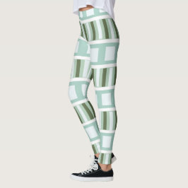 Legging Stripes de Praça Verde Teal