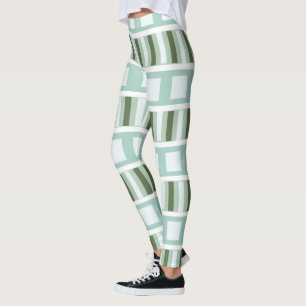 Legging Stripes de Praça Verde Teal