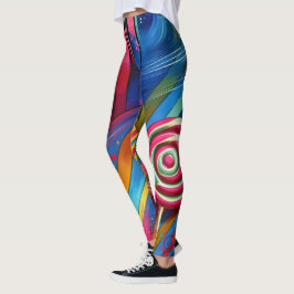 Legging Stripes e pirulitos doces