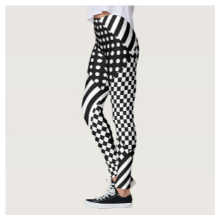 Legging Stripes Verificar Bolinhas Mistura de Design de de