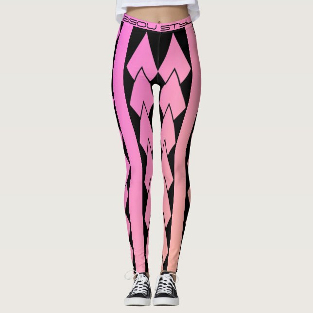 Legging style tribal rose dégradé (Frente)