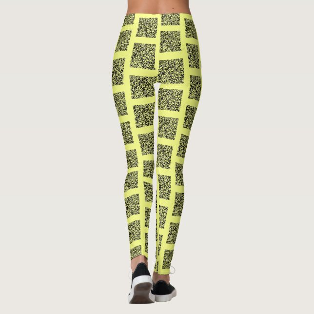 Legging Sua cor personalizada de informações de verificaçã (Verso)