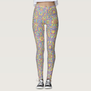 Legging Sudoku Um-Arte Geométrica Minimalista Moderna