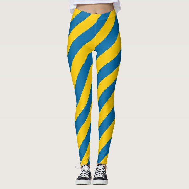 Legging Suecia Nacional Cores de Bandeiras Diagonais Strik (Frente)