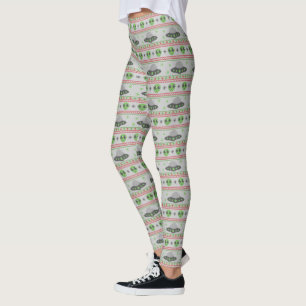 Legging Suéter de Natal Feio alienígena